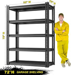 REIBII Garage Shelving Load 2000 LBS, Adjustable 5-Tier Storage Shelves - Image 3