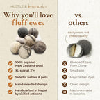 Fluff Ewes Wool Dryer Balls 6 Pack Premium New Zealand Wool Laundry Balls - Image 4