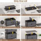 BROVIEW 52.7"H 150Gal Plastic Storage Bins - Image 8