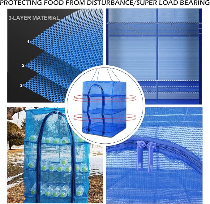 Drying Rack 6 Layers Folding Fish Mesh, Foldable Nylon Netting, Hanging Drying - Image 4