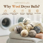 Fluff Ewes Wool Dryer Balls 6 Pack Premium New Zealand Wool Laundry Balls - Image 2