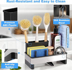 Stainless Steel Sponge Holder for Kitchen Sink Caddy Organizer Rack for Dish - Image 4