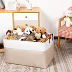 DULLEMELO 70L Extra Large Storage Bin, Collapsible Storage Box, Fabric Clothes - Image 2