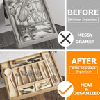 WelFurGeer Premium Wooden Silverware Organizer - Image 3