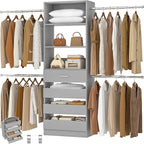 Aheaplus Closet System, 4-9Ft Closet Organizer by Aheaplus