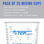 TCP Global 20 oz. Graduated Plastic Mixing Cups - Image 4