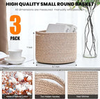 Small Storage Baskets for Organizing, Organizer Baskets for Shelves, Small - Image 3