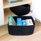 NaturalCozy Storage Baskets 16.8”x13”x7.6” Cotton Rope Woven Baskets - Image 8