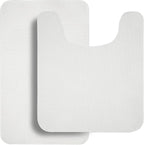 Bathroom Rugs Set 2 Pieces, Thin Bathroom Mats, Toilet Rugs, Quick Dry by BosapDirect