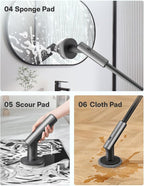 HOTO Cordless Electric Spin Scrubber, IPX7 Full Body Waterproof Bathroom - Image 3