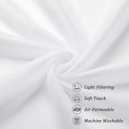 Chyhomenyc White Sheer Curtains 72 Inch Length 2 Panels, Light Filtering Top - Image 8