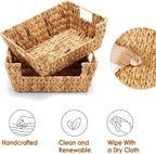 Water Hyacinth Wicker Basket 2 Pack - Image 7