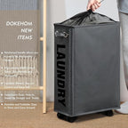 DOKEHOM 25-Inches Slim Laundry Basket on Wheels, Collapsible Rolling Laundry - Image 2
