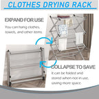 Household Indoor Folding Clothes Drying Rack, Dry Laundry and Hang Clothes - Image 5