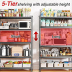 TigerParty 2050LBS Heavy Duty Garage Shelving, 5-Tier Adjustable Storage Shelves - Image 8