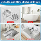 30 Inches Drain Snake Hair Clog Remover, Upgraded Anti-break Metal Plumbing - Image 7