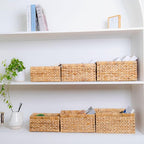 Set of 6 Wicker Storage Basket, Water Hyacinth Storage Baskets, Wicker Storage - Image 3