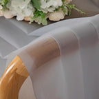 Chyhomenyc Sheer Light Grey Curtains 90 inches Long 2 Panels, Light Filtering - Image 3