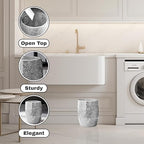 Escenzy Modern Bathroom Trash Can Silver Mosaic Glass 5L | 7" x 10" | Luxury - Image 2