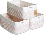 NaturalCozy 13.5”x8.5”x5.5” Rectangle Storage Baskets by NaturalCozy