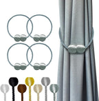 Hion Magnetic Curtain Tiebacks Gray Blue 4 Pack, Curtain Tiebacks Buckles by Hion