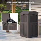 Patiowell 36 Gallon Outdoor Trash Can, Resin Outdoor Garbage Can - Image 7