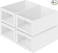 Criusia 4 Pack Closet Organizers and Storage, Large Linen Closet Baskets by Criusia