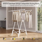 BIREN Clothes Drying Rack Heavy Duty Clothing Racks Extending Laundry Rack Two - Image 2