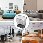 Nuanchu 6 Pcs Mesh Square Trash Cans 4 Gallons Wire Wastebasket - Image 5