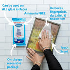 Sprayway Glass Cleaner Wipes, On-the-Go Resealable Package, Pre-Moistened - Image 4