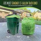 50-55 Gallon Compost Bags, Heavy Duty Compostable Trash Bags, 1.57 Mil Extra - Image 2