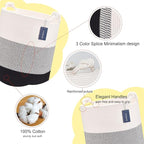 COMSE Extra Large Blanket Basket, Tall Woven Storage Basket, Nursery Hamper - Image 4