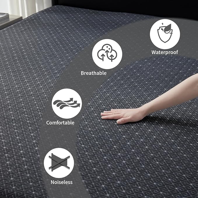 BEDLORE Queen Mattress Protector, Waterproof Noiseless Mattress Cover - Image 2
