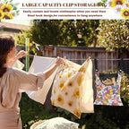 2 Pcs Pin Bag, Hippie Flower Print Hanging Bag - Image 5