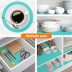 Shelf Liners for Kitchen Cabinets Drawer Liner Non Adhesive Cupboard Mat EVA - Image 2