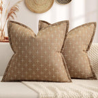 ZWJD Throw Pillow Pillow Covers 20x20 Set of 2 Soft Polyester Textured Pillow by ZWJD