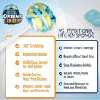 Compac Home Dish Wand Plus Cello, Foam & Scour Sponge Petals Brush and Clean - Image 7