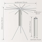 Tripod Clothes Drying Rack, Garment Rack Portable and Foldable Space Saving - Image 2