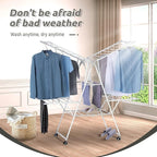 Gullwing Laundry Drying Rack, Space Saving Indoor & Outdoor Use, 61.81' x - Image 4