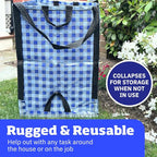 DURASACK Heavy Duty Home and Yard Bags 48-Gallon Reusable Self-Standing Lawn - Image 5