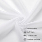 Chyhomenyc Extra Long White Sheer Curtains 120 Inches Long 2 Panels Set - Image 9