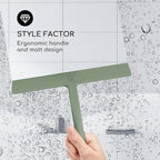 GÜTEWERK Shower Squeegee for Glass Doors, Silicone Window Squeegee, Bathroom - Image 3
