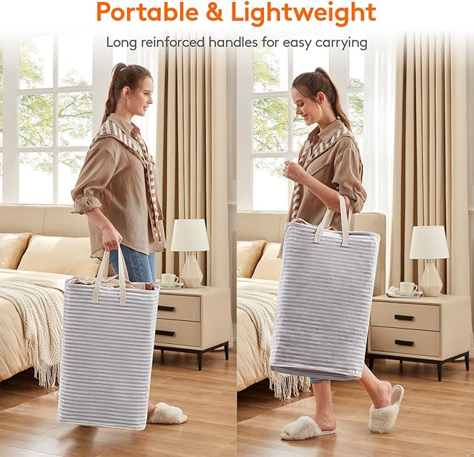 Lifewit 3 Pack Laundry Hamper Large Collapsible Laundry Baskets, Freestanding - Image 4