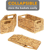 SpaceAid 6 Pack Wicker Basket, Storage Baskets - Image 7
