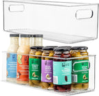 Plastic Food Storage 2 Pack Clear Container Bin by primebox