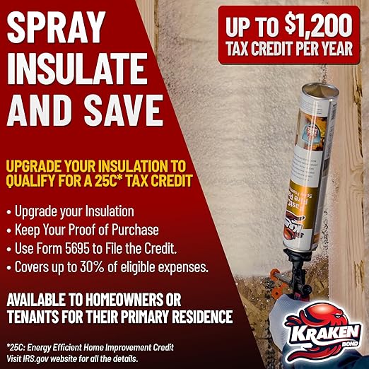 Kraken Bond Fastcoat Fire Rated Spray Foam Insulation Closed Cell in a Can 480 - Image 4