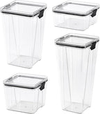 Food Storage Containers 4pack Plastic BPA Free shatterproof Freezeable by Unknown