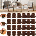 24PCS Upgraded Silicone Chair Leg Floor Protectors by Violibar