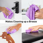 Purple Microfiber Cleaning Cloth, Ultra Soft Absorbent Microfiber Cleaning Rags - Image 6