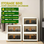 2 Tier Large Stackable Plastic Storage Bins - Image 3